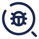 Minimalistic Magnifer Bug SVG Icon